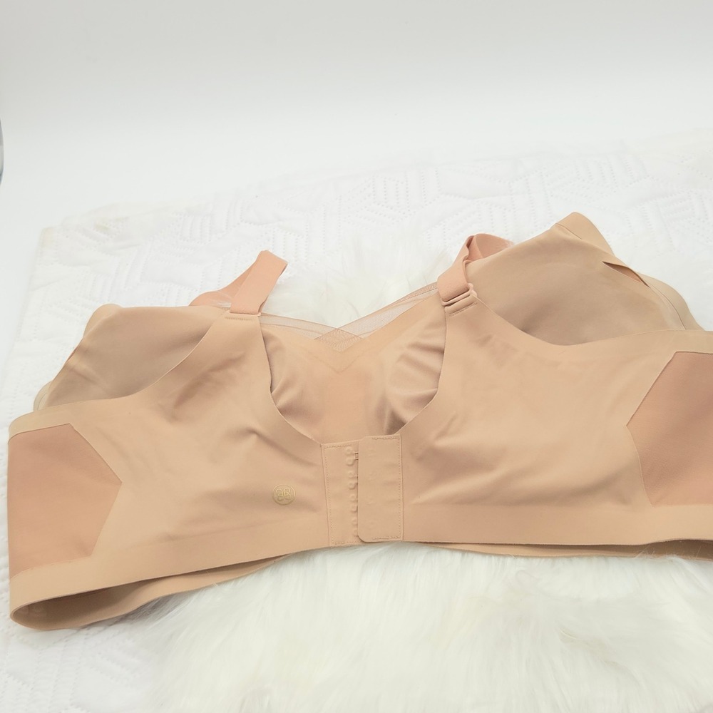 Honeylove Crossover Bra Women 2X Beige Sand Wireless Support Seamless Excellent - Picture 2 of 8